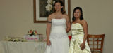 custom bridal dress and bridesmaid dress